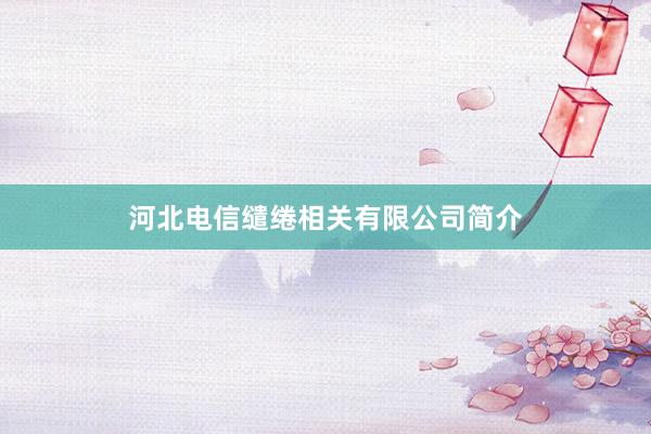 河北电信缱绻相关有限公司简介